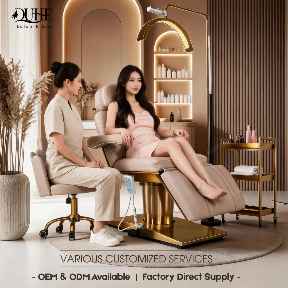 Professional Facial Bed Beauty Salon Spa Chairs Lash Beauty Furniture Table Salon Beds Electric Lifting Massage Bed&Table