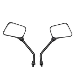 Black Square Dual Sport Motorcycle Mirrors Side Mirrors For all Motorcycle 2Pcs/Pair