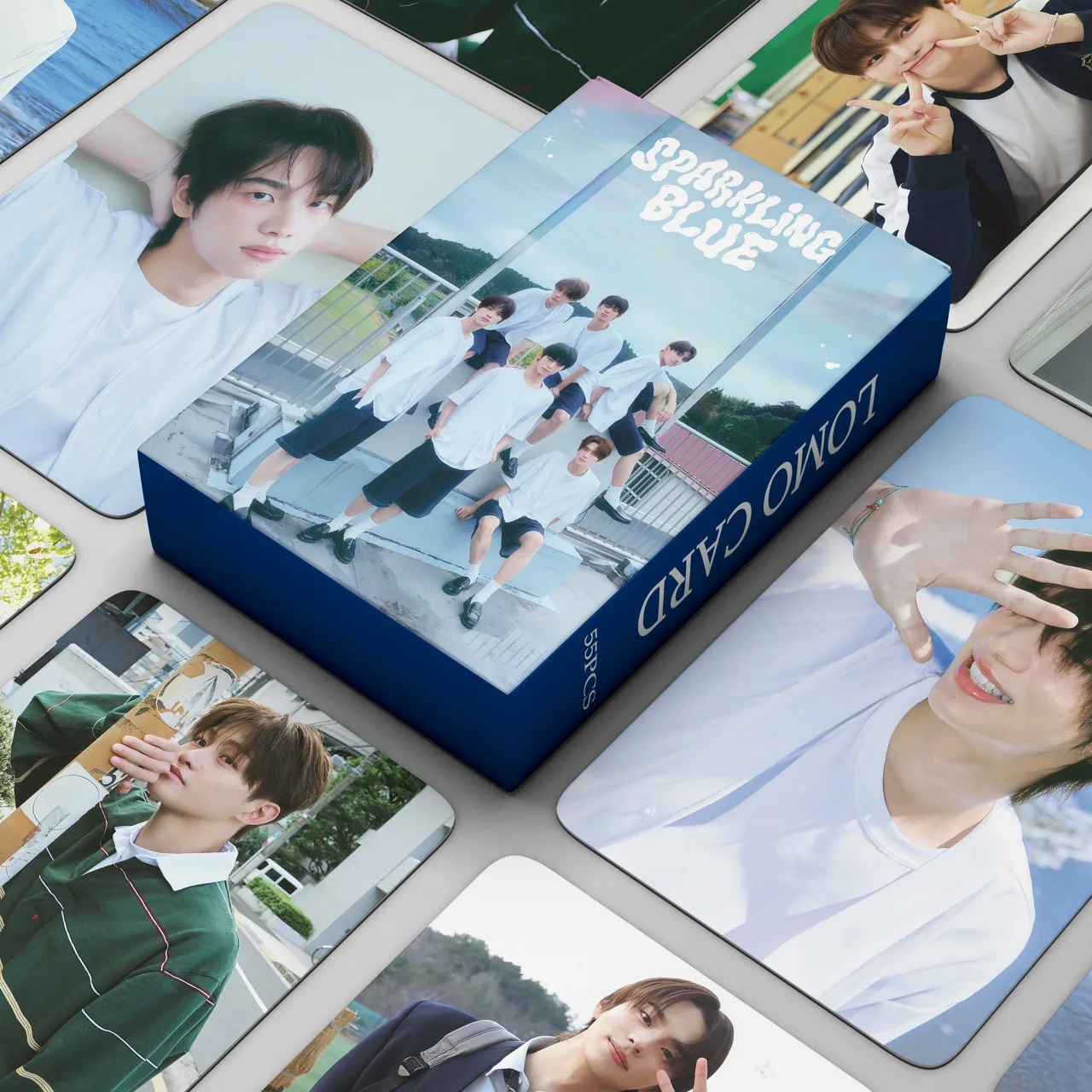 

Kpop TWS Album Sparkling Blue Boxed Card 55pcs/Set Shinyu Dohoon High Quality HD Photo LOMO Card Fans Collections Photocards