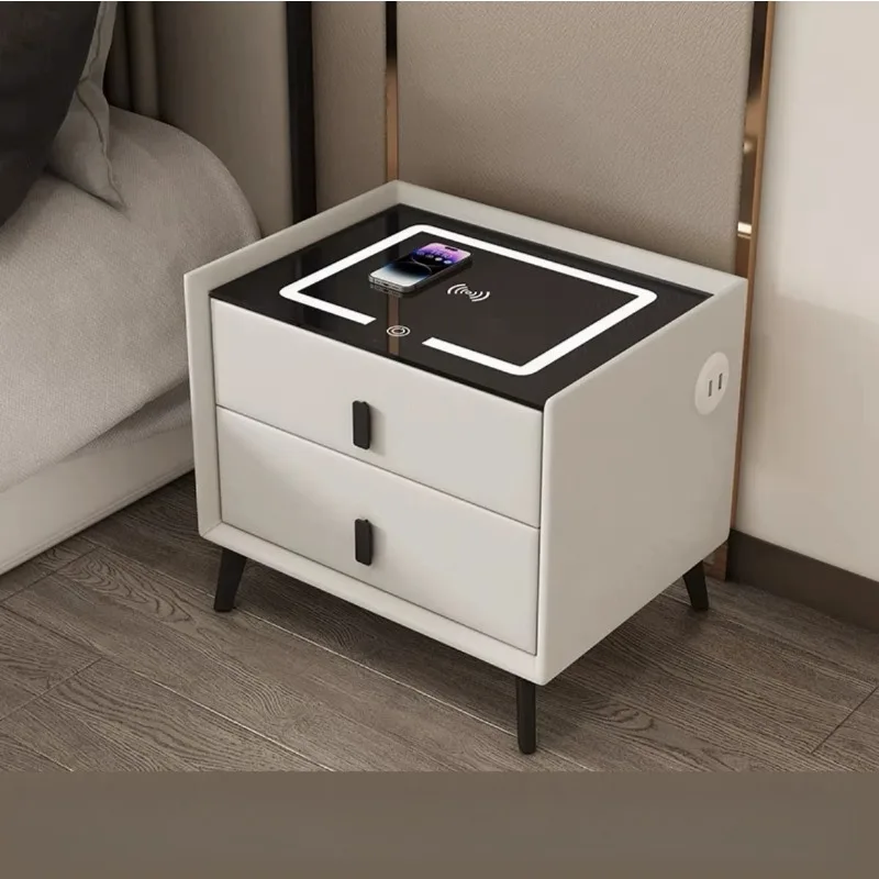 Multi-kinetic energy bedside table, Internet celebrity light luxury bedside table, modern simple storage cabinet