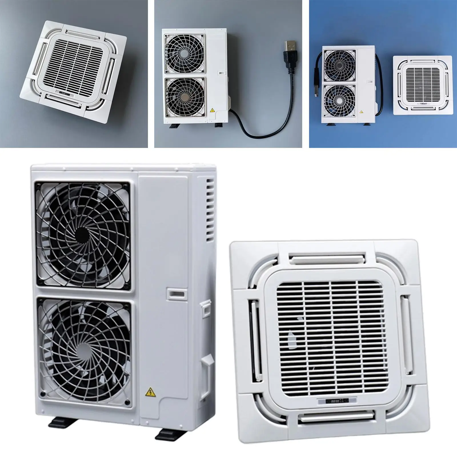 Aire acondicionado en miniatura para casa de muñecas, microescena simulada, muebles para casa de muñecas 1/12 para paisaje en miniatura