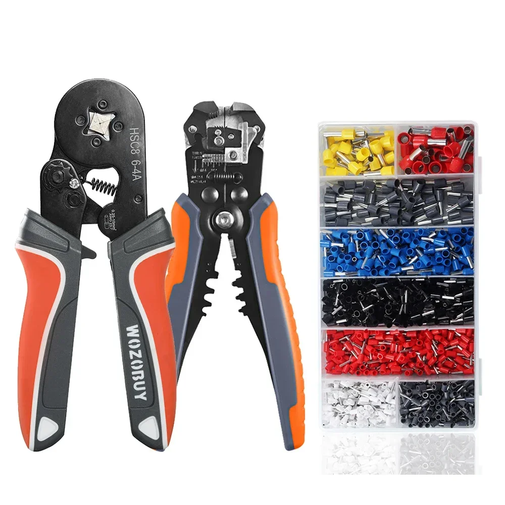 Professionelles Kabel-Crimp-Set HSC8 6-4A/6-6A mit selbstjustierendem Kabelabisolierer YQ und elektrischen Klemmen für Elektronikreparaturen – Detail 1
