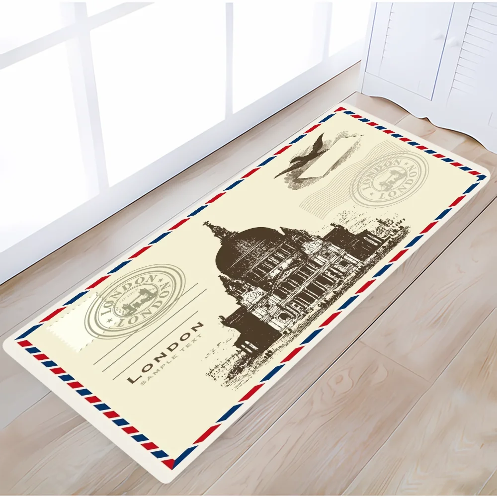 Cute Carpet for Home Entrance Door Mat Floor London Paris Bathroom Rug Bedroom Mats Things to the House Carpets Outdoor Doormat