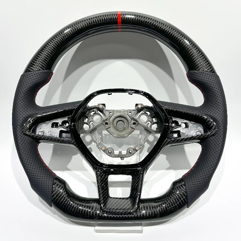 Premium Carbon Fiber Steering Wheel Auto Interior Mod for Renault Clio 5 Enhanced Grip