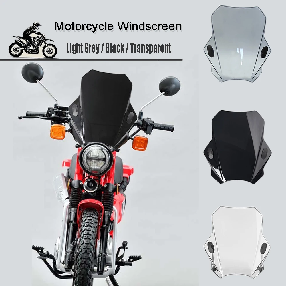 

Universal Motorcycle Windscreen,Windshield Covers Screen,Smoke Lens,Motorbikes Deflector For Hunter Cub CT125 JA55 JA65 Trail125