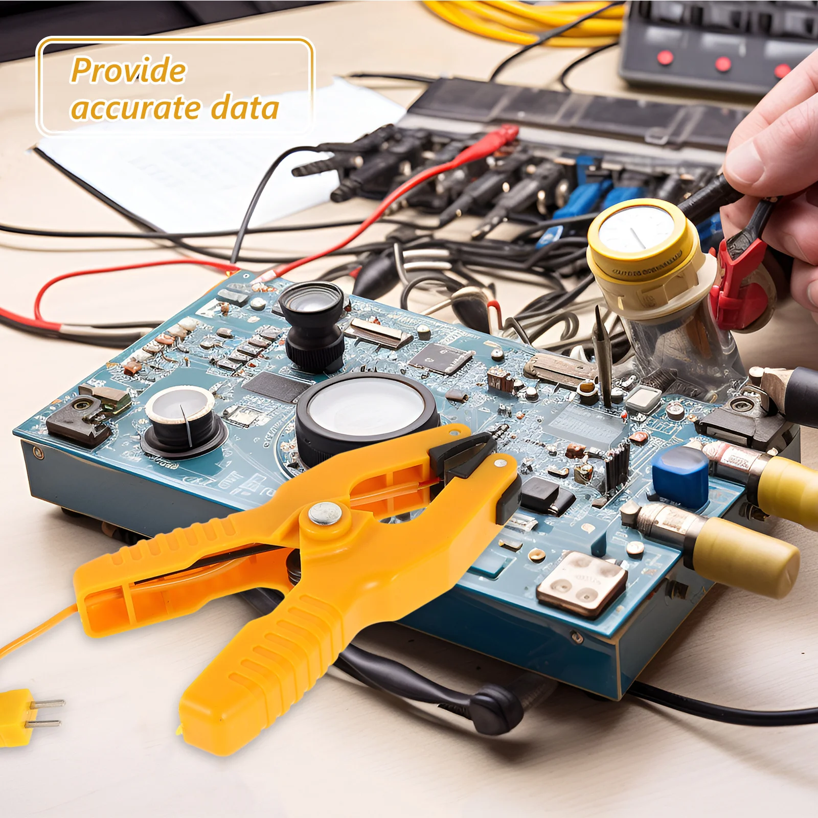 

Temperature Clamp K-Type Thermocouple For Hvac Pipe -40℃ To 400℃ High Precision Temp Measurement Tool Instrument