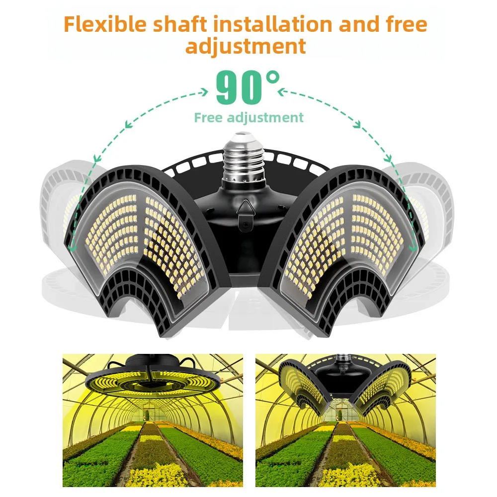 Nova chegada espectro completo led cresce a luz, 288/360/432 contas de led, lâmpada de planta dobrável ajustável para suculentas de estufa interior