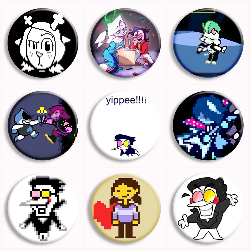 Popular Game Deltarune Spamton Tenna Baby Meme Soft Button Pin Bag Accessories Brooches Badge Fans Gifts Gamer Friends