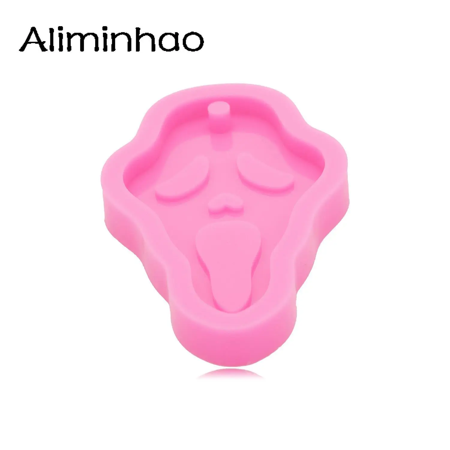 DY1168 Shiny Halloween Skull Mask Keychain Mould Resin Silicone Mold,  Art diy Mold Crafting Making With Epoxy