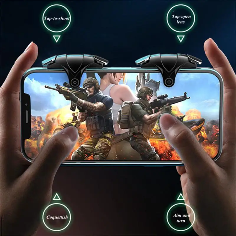 Gioco per telefono cellulare Trigger Gioco PUBG Shooter Joystick Gamepad Tiro ABS Tasto di mira Controller L1 R1 per IOS Android