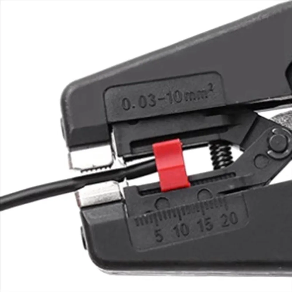 مقشر الأسلاك الأوتوماتيكي المحمول 2 في 1 32-7AWG كماشة تجريد كماشة قطع صغيرة شديدة التحمل لتجريد الأسلاك 0.03-10mm2 #4