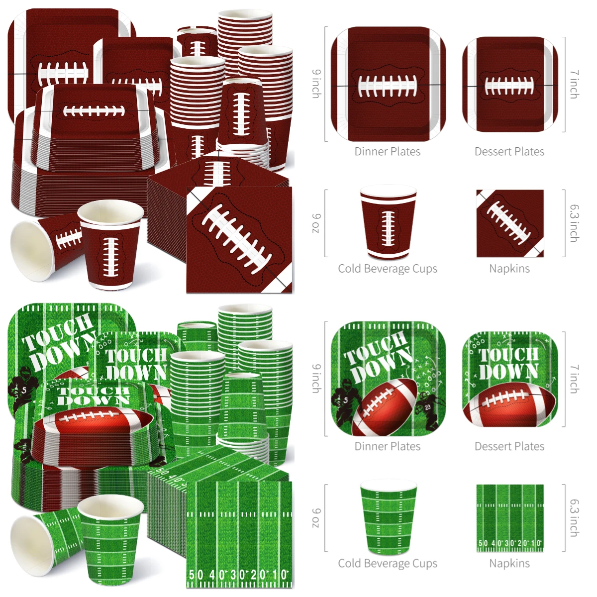 Rugby Rugby American Football Disposable Party Tableware Set, Paper Plates Cups Napkins for Super Bowl Sports Birthday Party Supplies - Aliexpress Deal