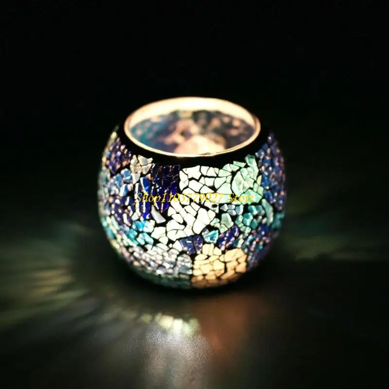 C4DF Transparents Glass Holders Colorful Moroccans For Parties And Gatherings