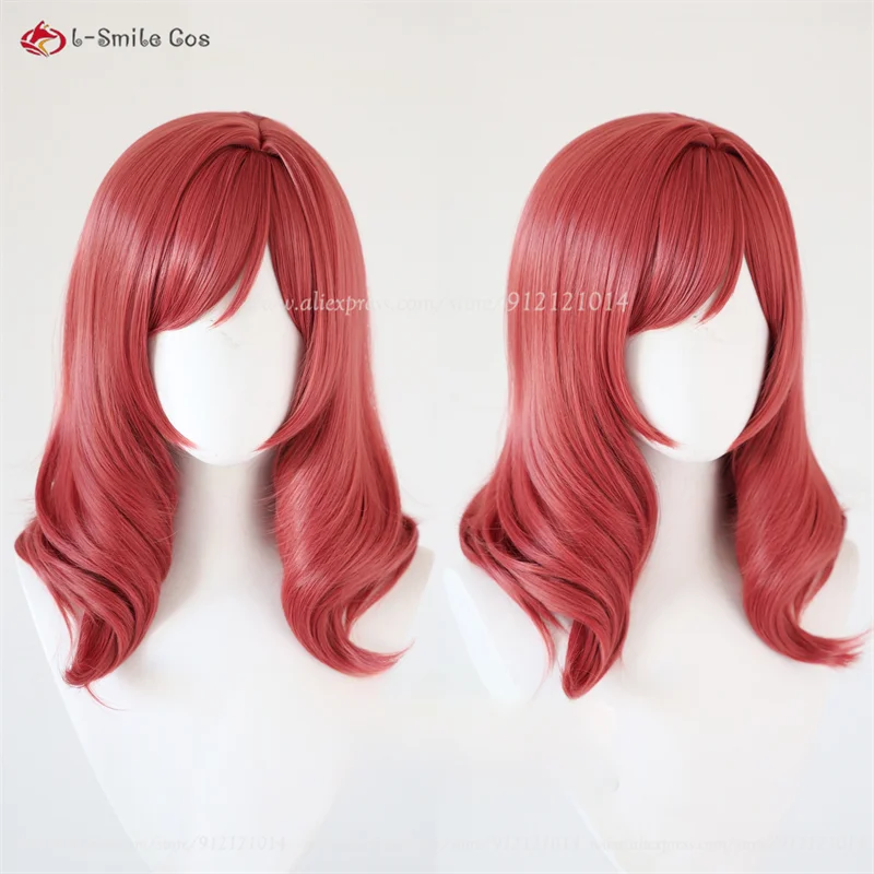 

Anime Love Maki Nishikino Cosplay Wig Red Curly Hair LL Cosplay Costumes Wigs Heat Resistant Synthetic Hair Halloween + Wig Cap