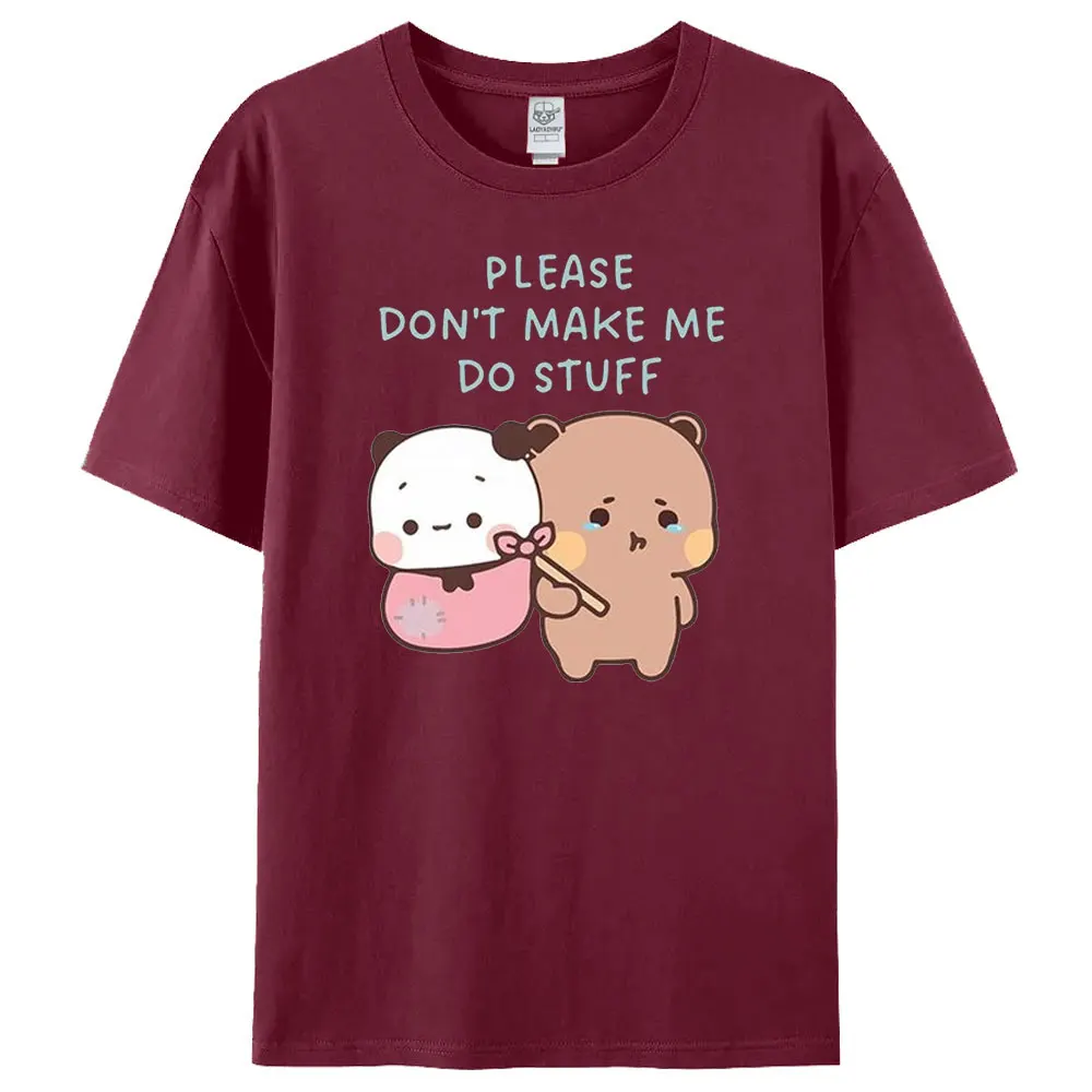 Bluza Bubu Dudu Śmieszna Koszulka z Grafiką Leniwego Niedźwiedzia Panda Koszulki dla Par Casualowe Koszulki Męskie Damskie Codzienna Moda Urocze Topy