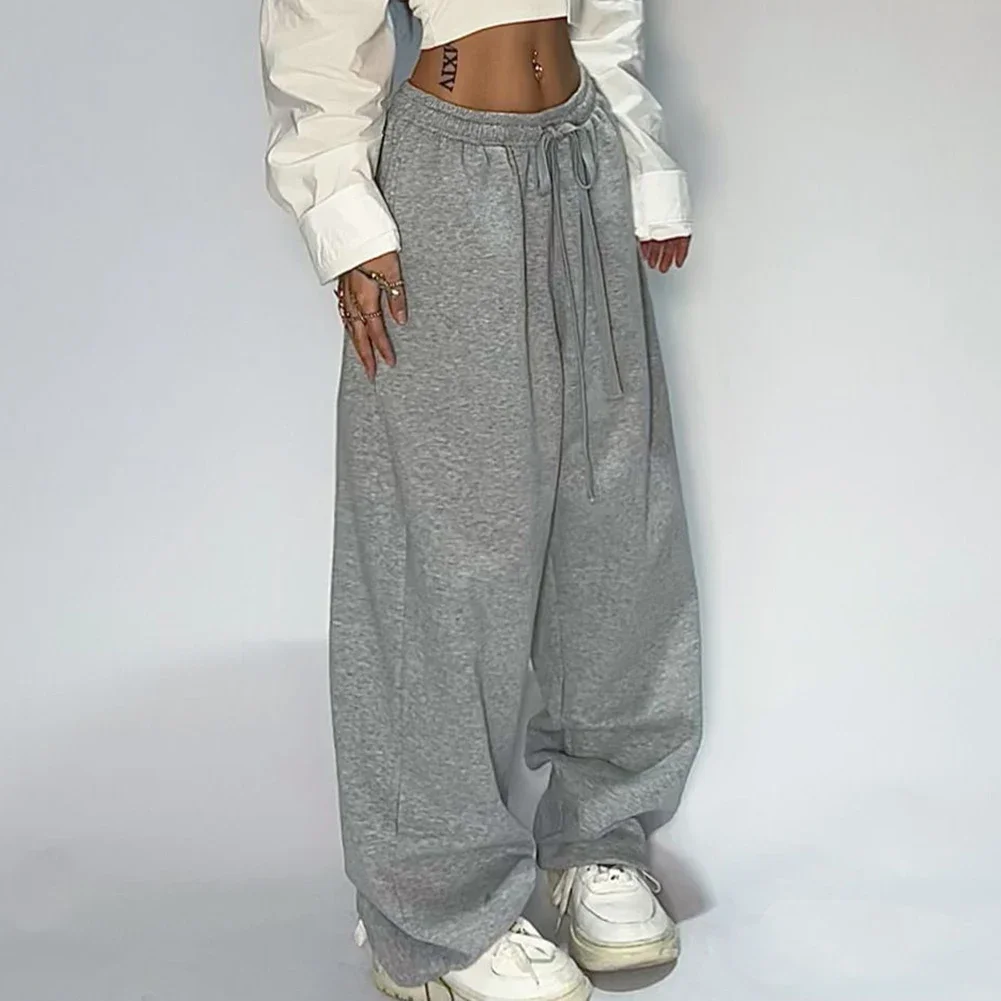 

Women Summer Fall Wide Leg Joggers Baggy Sweatpants Classic Sport Dancing Pants Fashion Female Causal Capris Streetwear