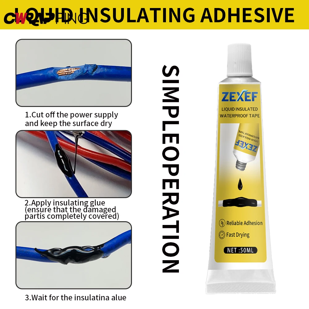 50/100ml Liquid Insulating Paste Self-Adhesive Multifunctional High-Temp Resistant Sealant for Car Wire Maintenance Tools image 4