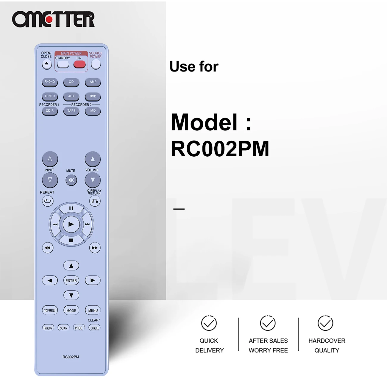 RC002PM Remote Control Fit for Marantz Integrated Amplifier PM6002 PM6002/N1S PM6002/N1B