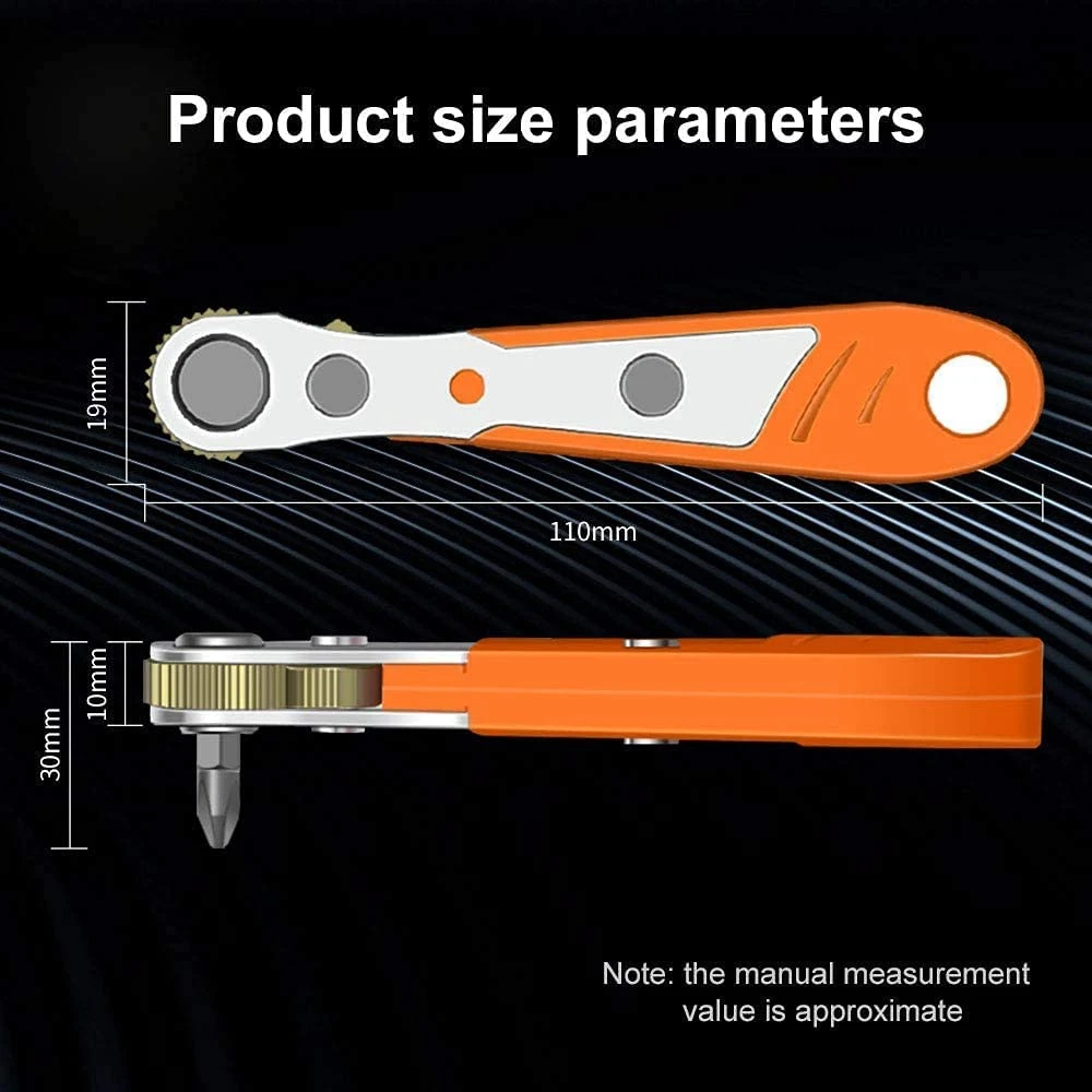 ABSS-Magnetic Screwdriver Set, 11 Pieces, 110 Mm, Mini Ratchets And With 1/4 Inch, 10 Models, Screwdriver Bits