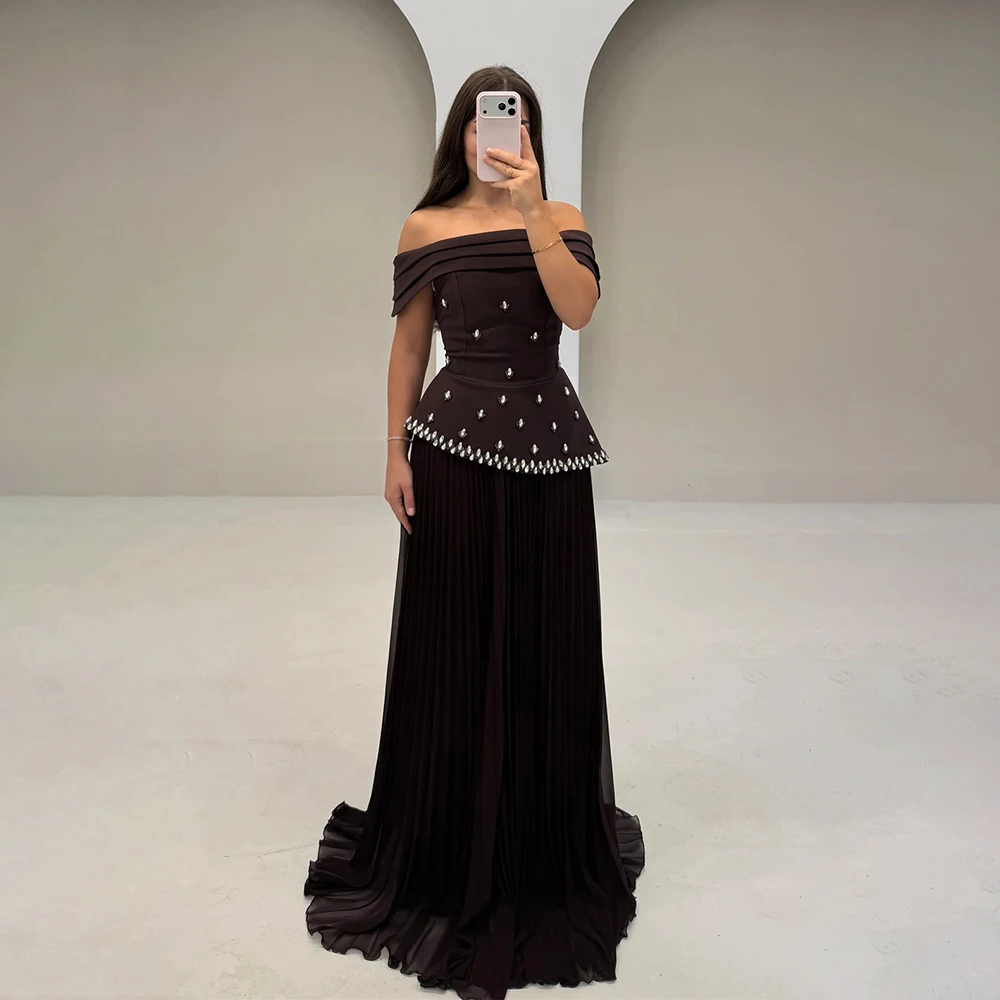 

Вечерние платья Роскошные платья Дубай 2025 года без бретелек с открытыми плечами и бриллиантовой аппликацией Прямое платье Платья для выпускного вечера Вечерние коктейльные платья