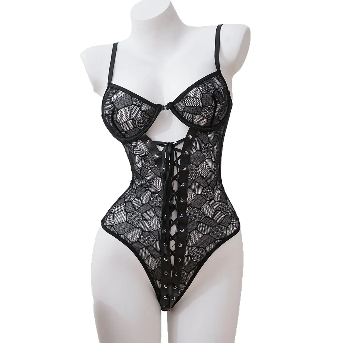 

Westerns Sexy Mesh Breathable Waist Cinch Body Suits For Women Female Hot Caliente Lingeries Underwear Outfit Erotic Bodysuit