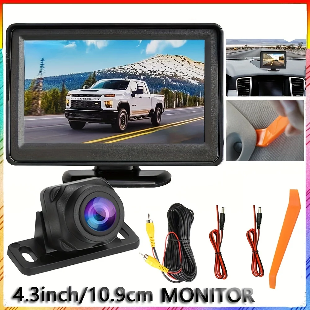 QueenDer 10.92cm Car Backup Camera Kit with Night Vision - Easy Install, No Battery Required