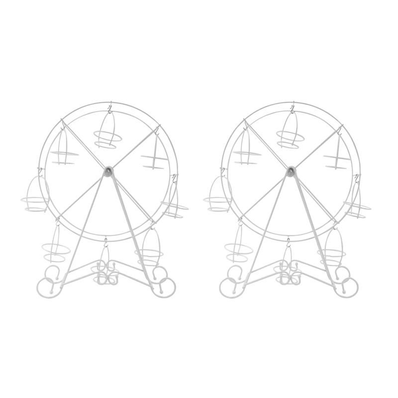 2X Party Rotatable Pastry Cupcake Holder 8 Cups Supplies Cake Stand Ferris Wheel Kitchen Home