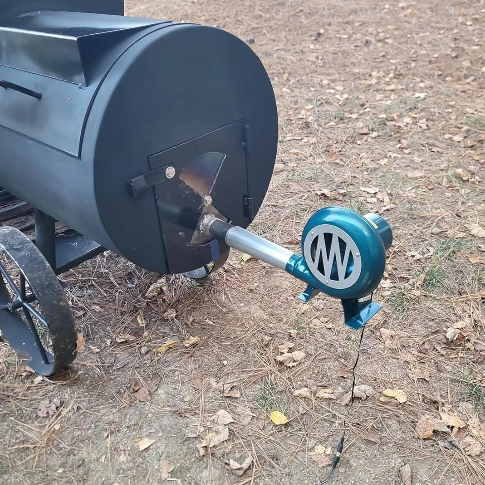 Electric BBQ Blower Adjustable Speed 12V Centrifugal Blower Ventilation Equipment Energy Saving for Barbecue, Camping