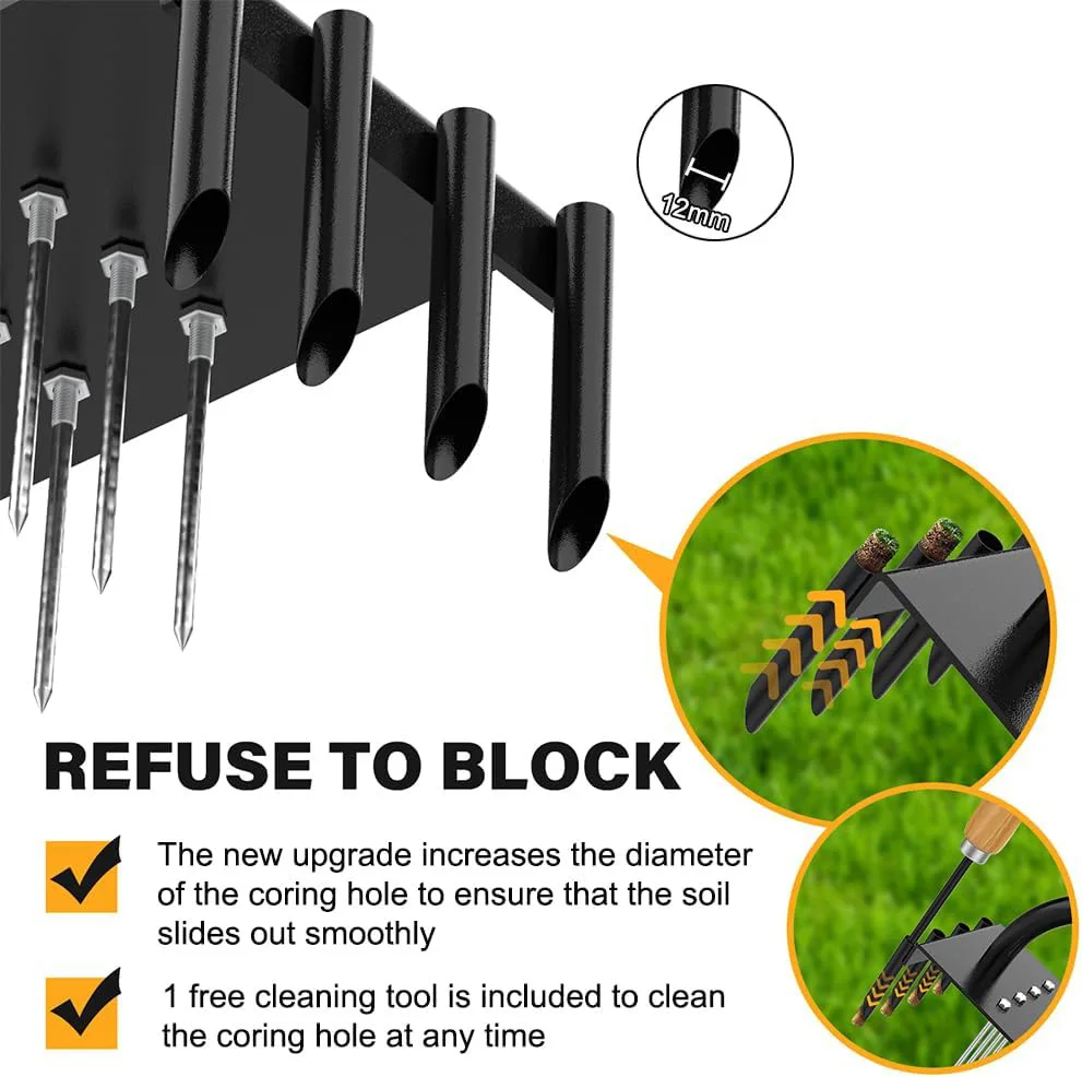 Cultivador de jardim de aço, cultivador de quintal, ferramenta externa durável para afrouxar o solo em gramado de jardim vegetal, 1 peça