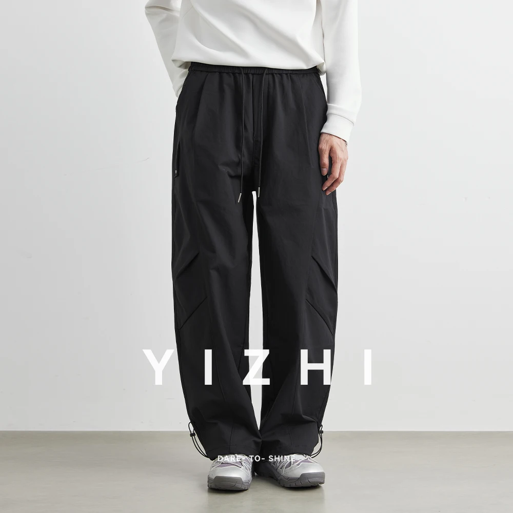 Fashion Men's Outdoor Climbing Cargo Pants Men's Autumn High Street Cool Pleated Paratrooper Loose Sports Casual Trousers Pants