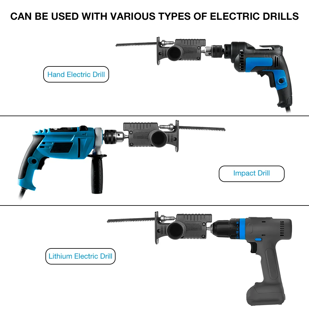 Reciprocating Saw Adapter Band Saw Blade Household Electric Drill Modified Electric Saw Portable Power Tool Wood Cutting Machine