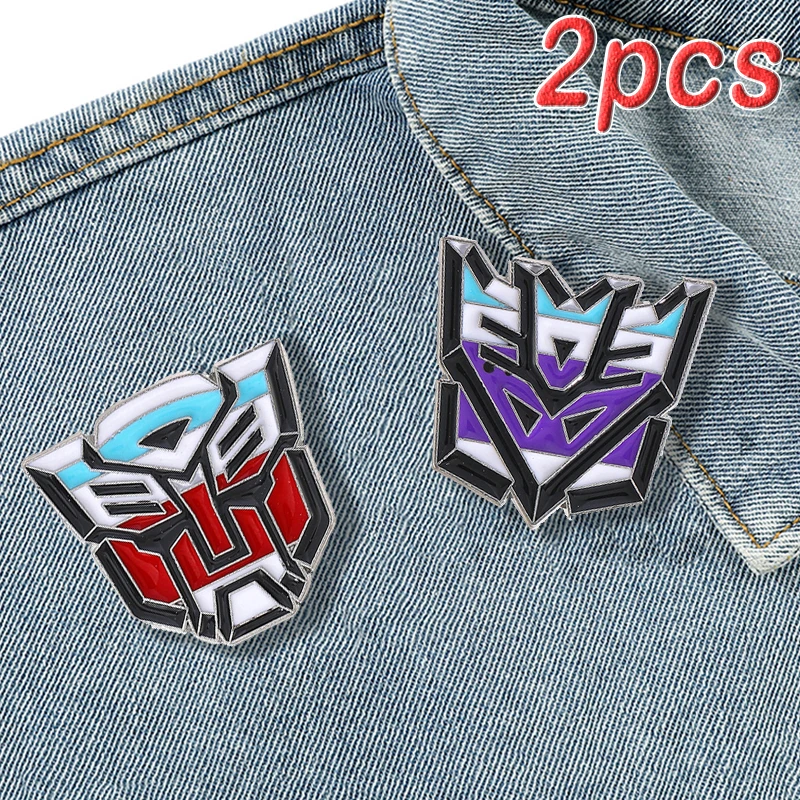 Movie Transformers Enamel Pins Men Collar Badge Vroom Medal Badge Copper Paint Brooch Pin Jewelry Gift for Kids Friends