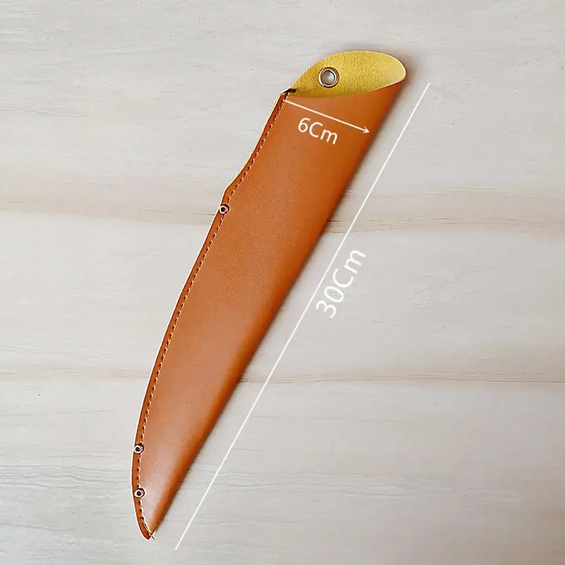 Home Portable PU Faux Leather Blade Edge Protector Sheath Western Kitchen Chef's Fruit Durable Practical