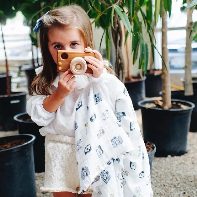 بالون الترا لينة الشاش الطفل بطانية 47x47 بوصة خفيفة الوزن تنفس قماط لحديثي الولادة تلقي بطانية #4