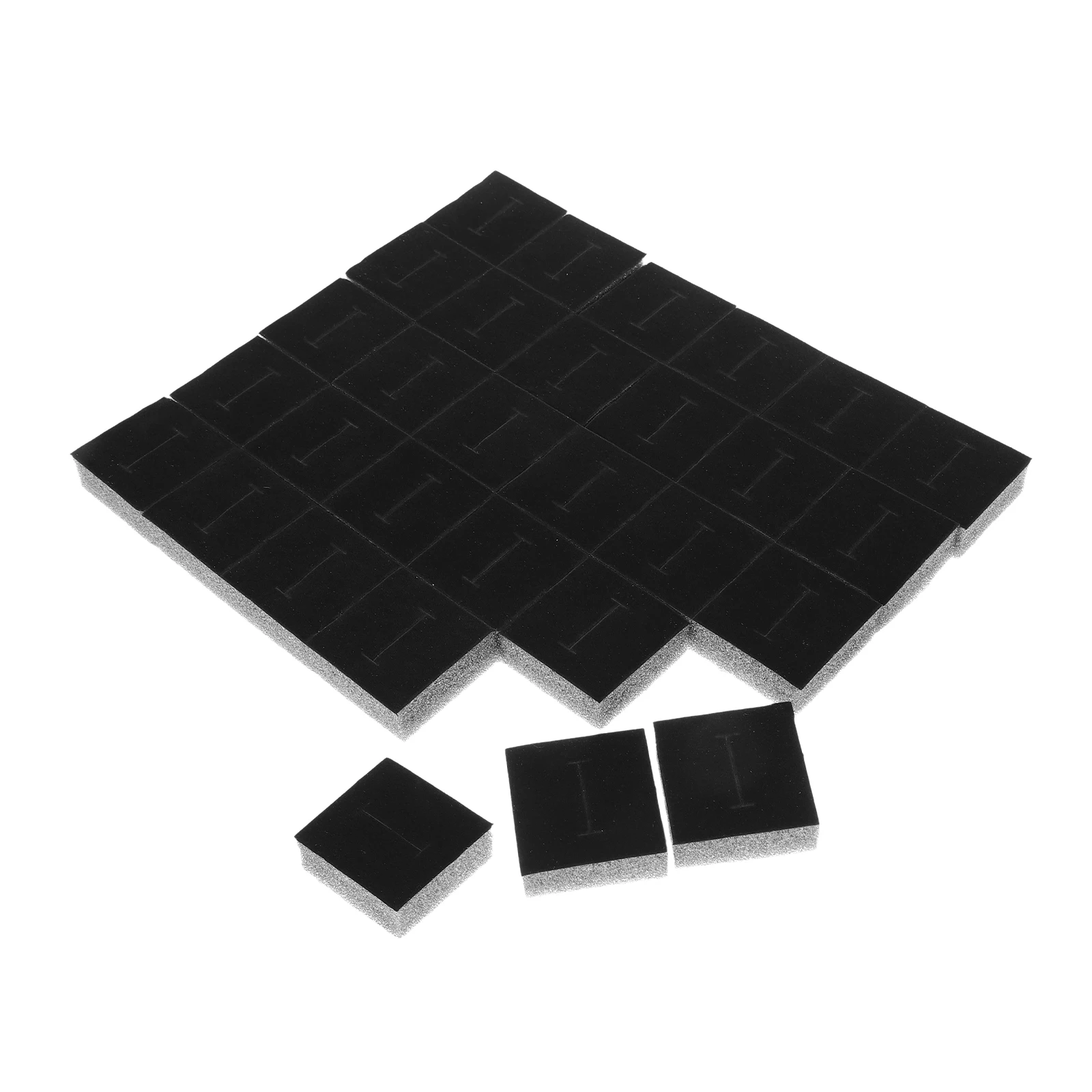 

30pcs Jewelry Box Lining Foam Mats 5x5 Ring Display Inserts Sponge Pads for Earrings Boxes Storage Safekeeping Gifts Packaging