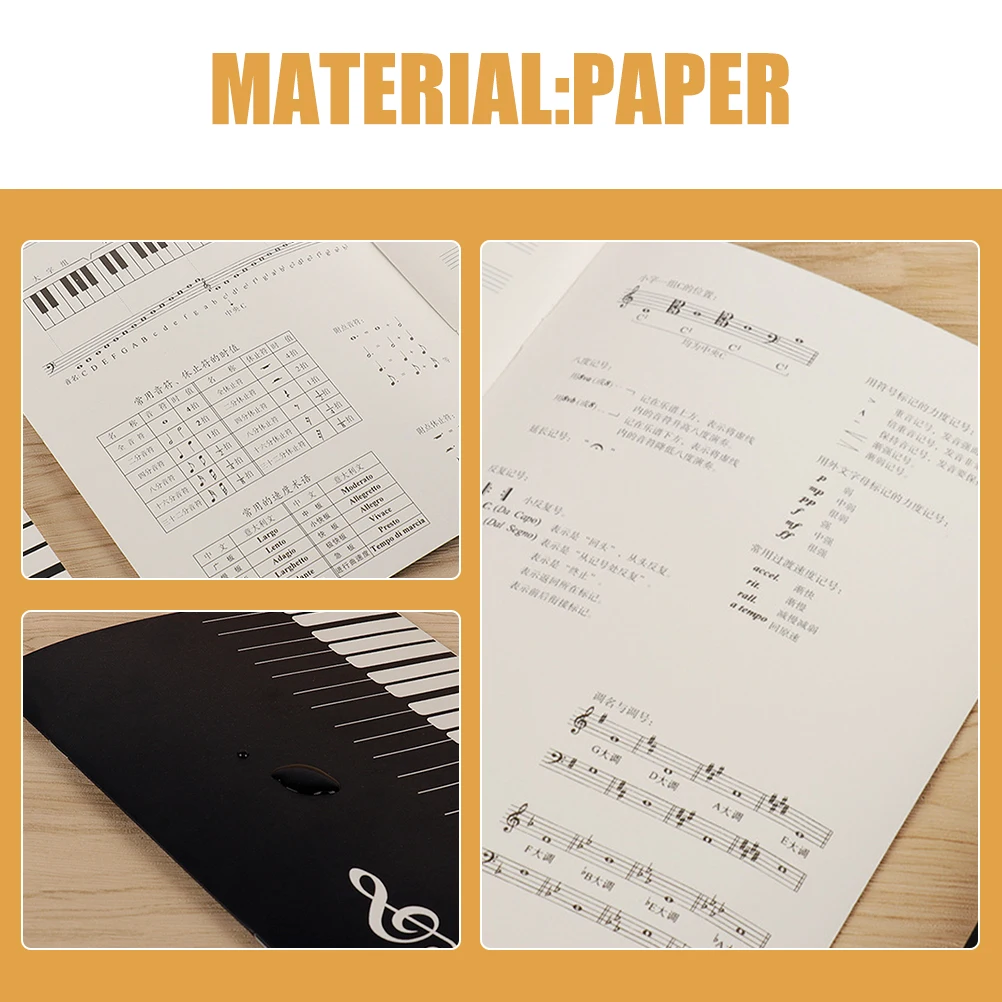 

3pcs Music Composition Notebook Reusable Staff Notebook Guitar Piano Stave Book Sheet Music Practice Chord Writing Easy Carry