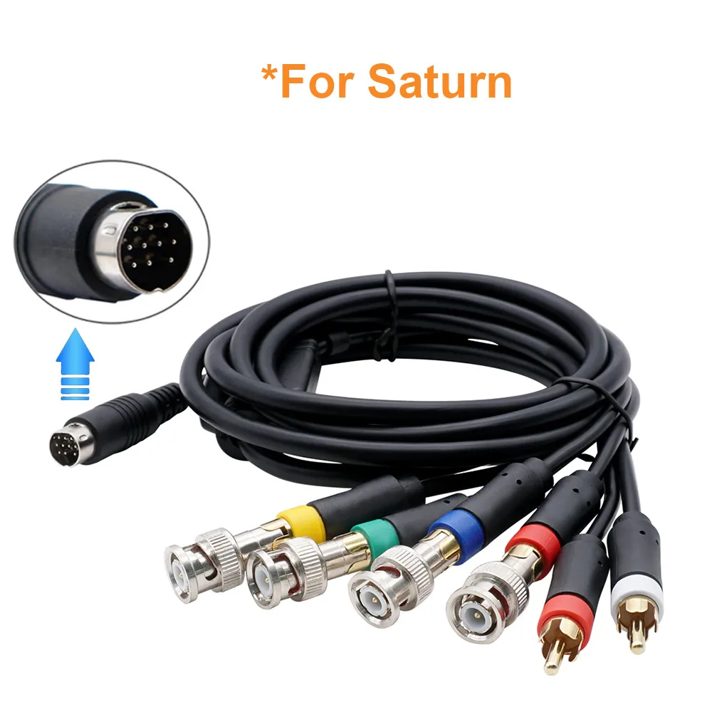 TicKnot 1.8m RGBSCable For Sega Saturn/Mega Drive Video Game Console Component Cable For Nintendo N64