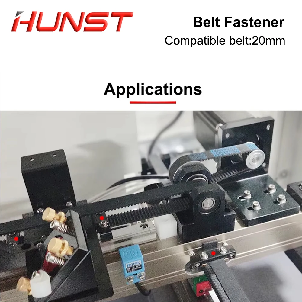 HUNST Belt Fastener For Open Timing Belt Transmission With Width 15mm / 20mm For X/Y Axis Hardware Tool Mechanical Parts