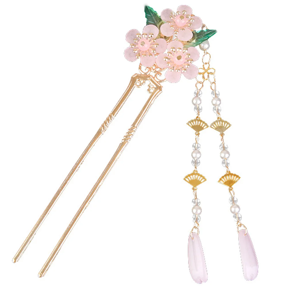 Gold Hair Clips Hairpin Women Stick Chopsticks for Wedding Bun Holder Long Dangle Bridesmaid