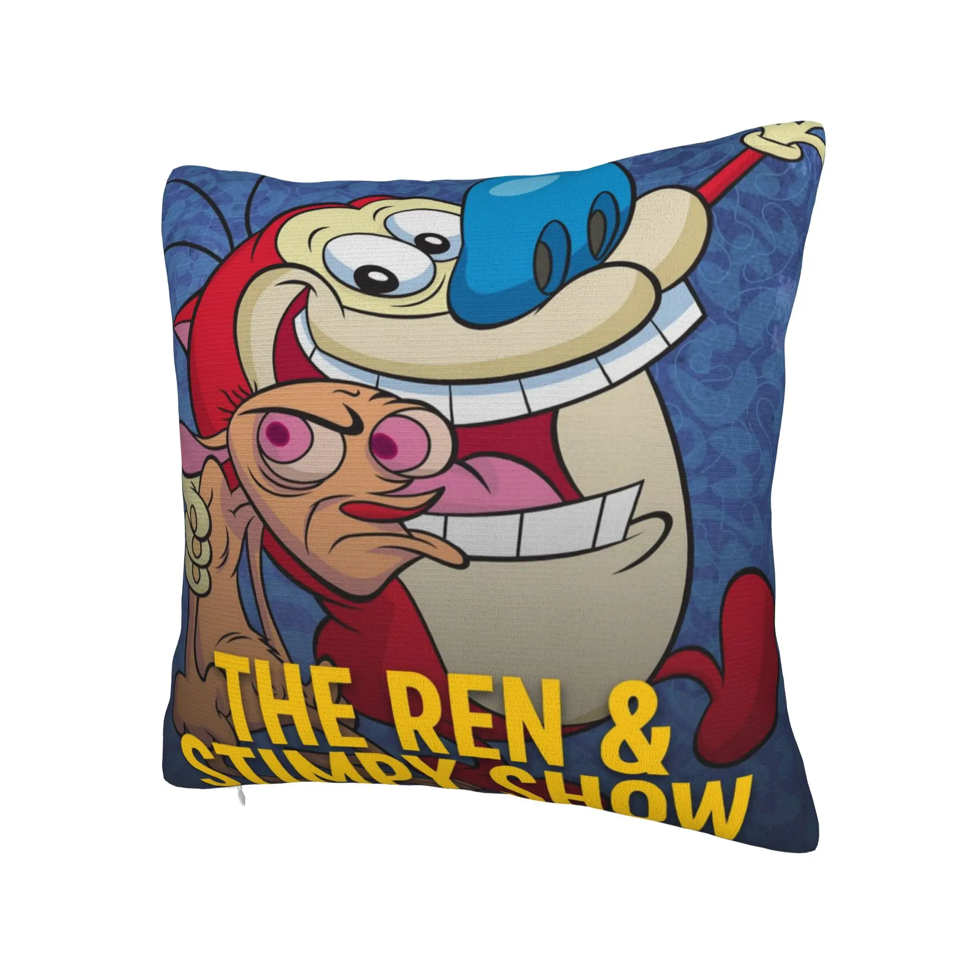 The Ren & Stimpy Show Cartoon Pillowcase Product Printing Cushion Cover Gift  Throw Pillow Case Cover Seat Multi Size