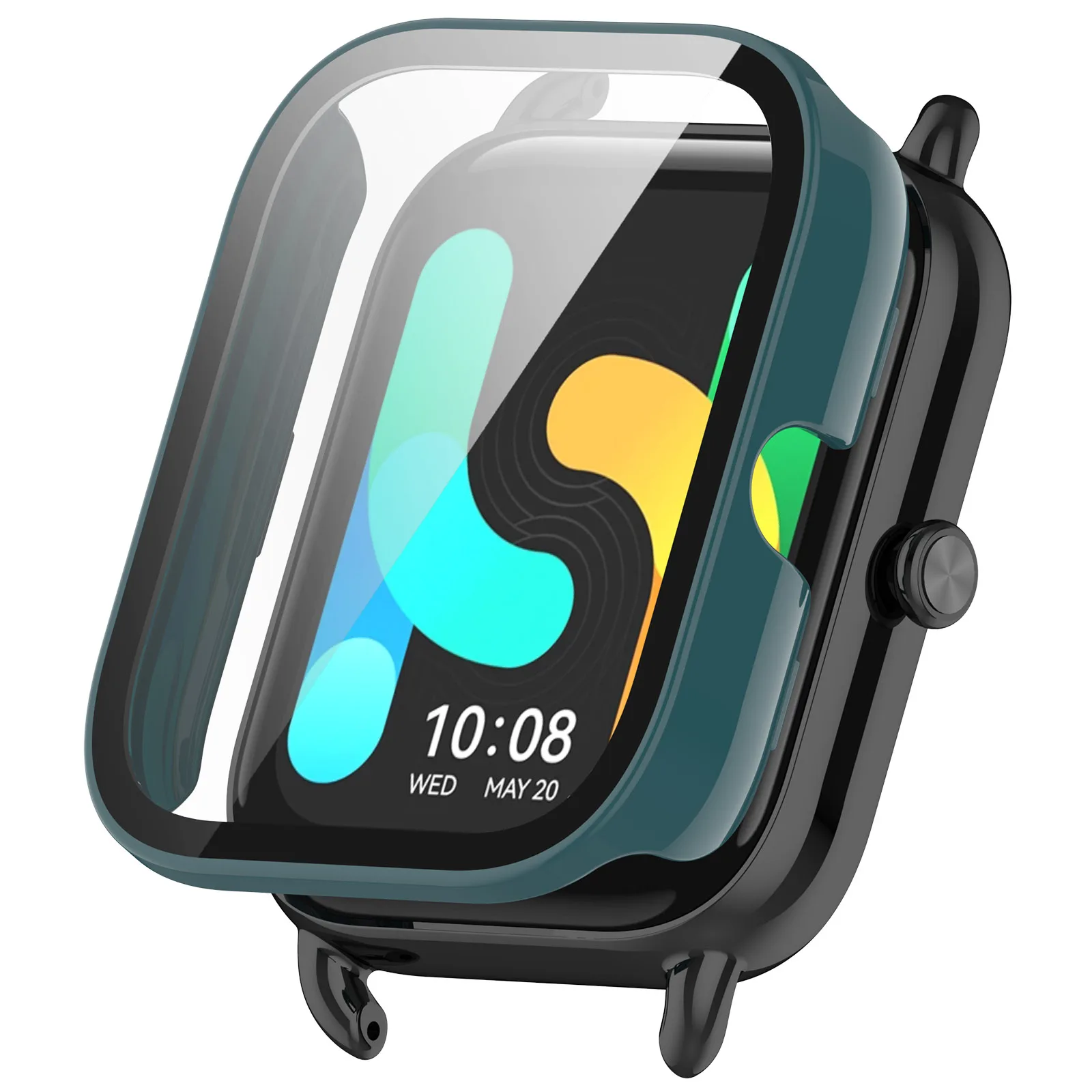 Vidro temperado protetor de tela para haylou gtl ls09b/lite ls13 smartwatch, capa protetora, estojo rígido para pára-choques