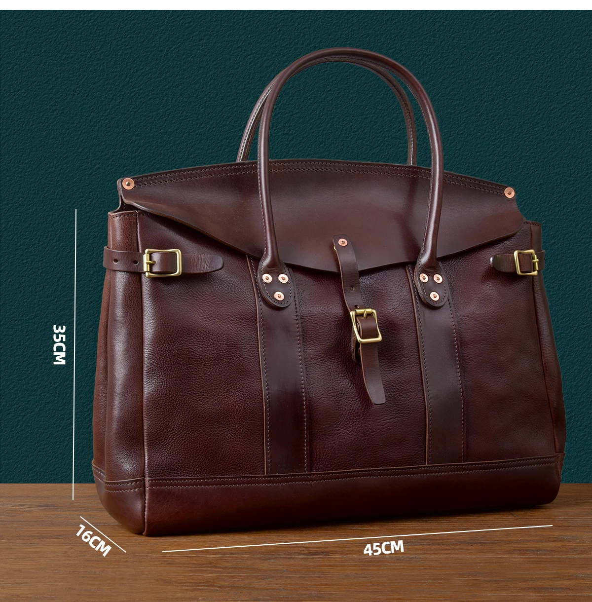 PNDME fashion business designer handmade first layer leather men briefcase luxury genuine leather large-capacity laptop handbag