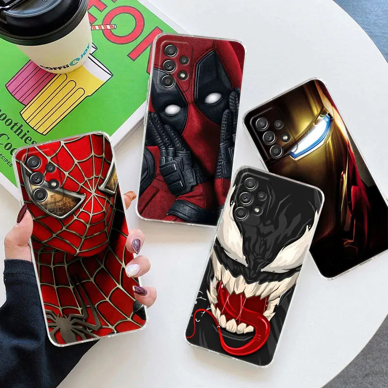 

Marvel Spiderman Venom Deadpool Clear Case For Samsung Galaxy A57 A37 A56 A36 A55 A54 A35 A26 A07 A17 A16 A06 A36 A15 Soft Cover