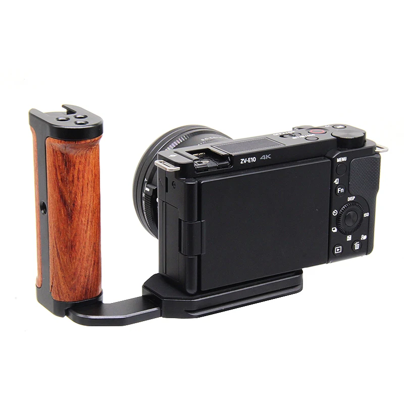 Micro single camera Universal Side Handle Vertical Shooting L Plate Bracket with Cold Shoe for Microphone LED Light