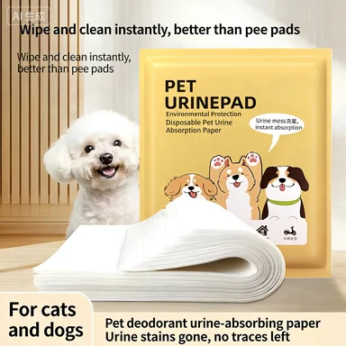 100 pieces of large puppy and kitten training mat, toilet urine super absorbent pet cat and dog mat 25X30cm