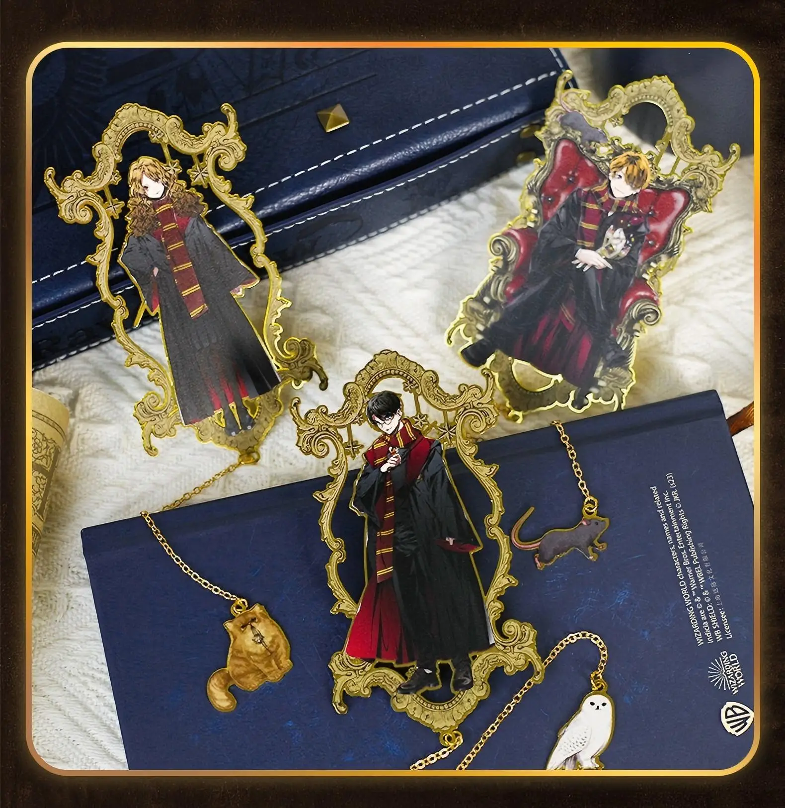 هاري بوتر المعادن المرجعية فيلم ماجيك أكاديمية شخصية هيرميون رونالد ماتي قراءات أداة الإشارات المرجعية مروحة الهدايا التذكارية