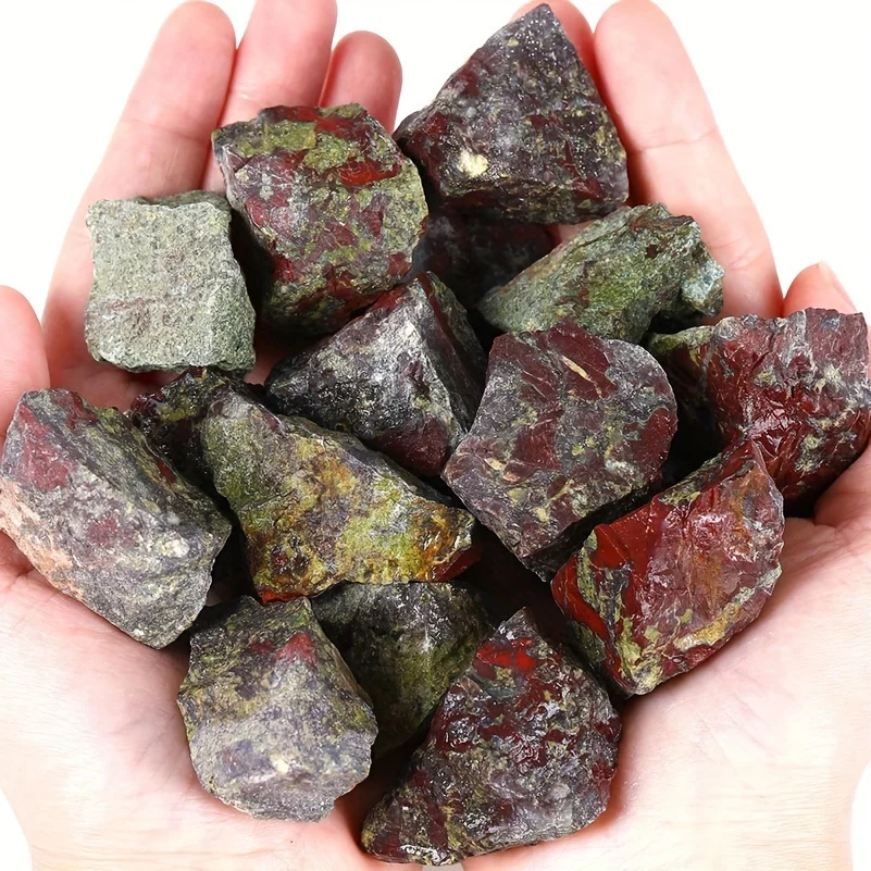 1Bag Bulk Dragon Blood Raw Crystal Stones - Natural Quartz Gemstones for Jewelry Making, Tumbling, DIY Crafts, Home Decor