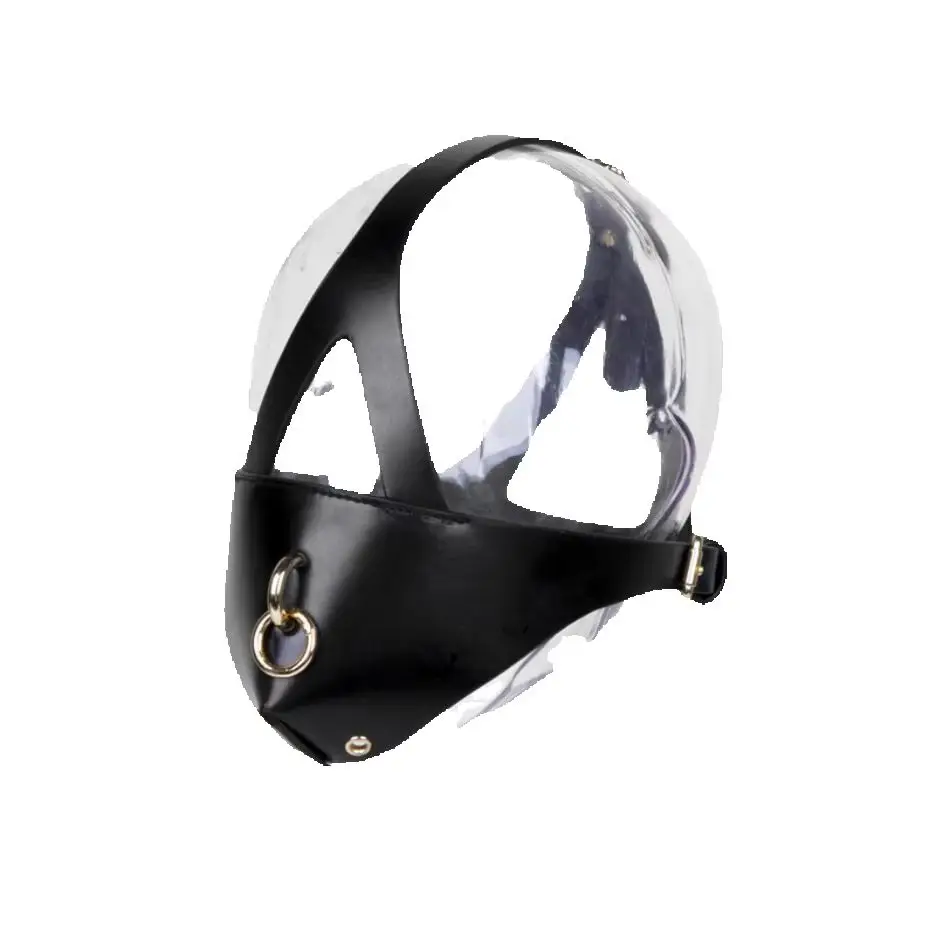SM Leather Padded Hood Blindfold,Head Harness Mask Gag, BDSM Bondage ,Sex Toys For Couples Accessories S3035