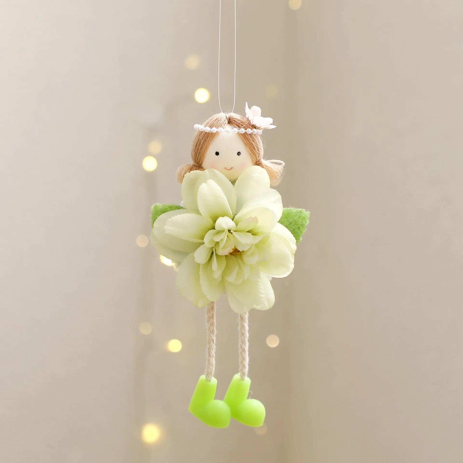 New Easter Long Legs Flower Fairy Angel Elf Rabbit Dolls Home Hanging Ornaments Spring Easter Party Supplies Creative Kids Gift