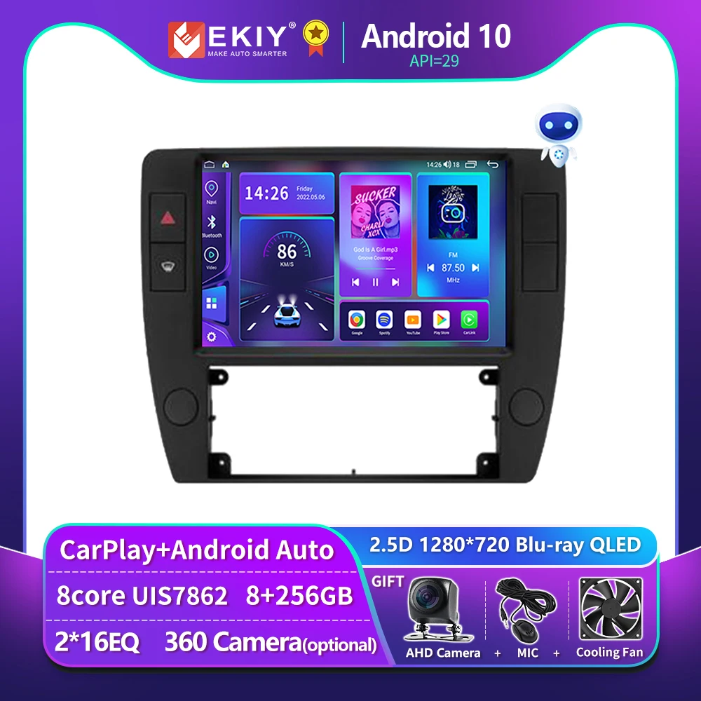 

EKIY T900 8G 128G Car Radio For Volkswagen Passat B5 2000-2005 Multimedia Player DVD Carplay Navigation Stereo GPS Android 10 HU